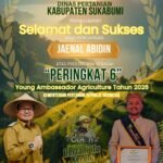 Raih Peringkat 6 Nasional, Jaenal Abidin Dinobatkan Sebagai Young Ambassador Agriculture 2026